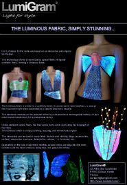 PDF Brochures of Luminous fiber optics fabric by LumiGram / Dreamlux