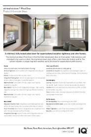 Pivot Door Product Data Sheet