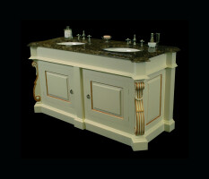 'Sevres' volute double basin bathroom vanity