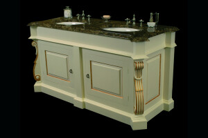 'Sevres' volute double basin bathroom vanity