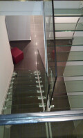 Glass and steel staircases with glass railing : Elite