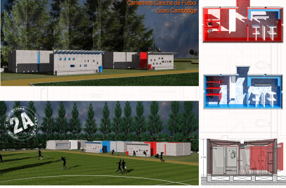 Changing Rooms For Sports Area for the Liceo Cambridge