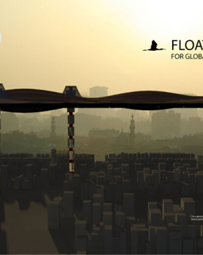 Floating desert for global nomad dwellers
