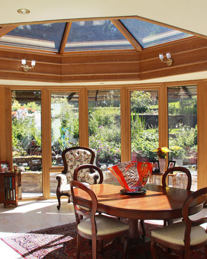 Bespoke Curved Oak Orangery