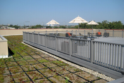 Warnock II, green roof and patio