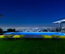 Hopen Place Hollywood Hills luxury home modern hilltop backyard infinity pool
