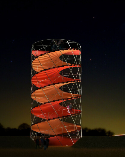 Double helix tower