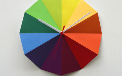 Radial Clock Coloured