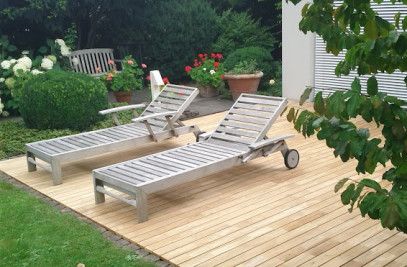 Luxury decking with FSC Teak