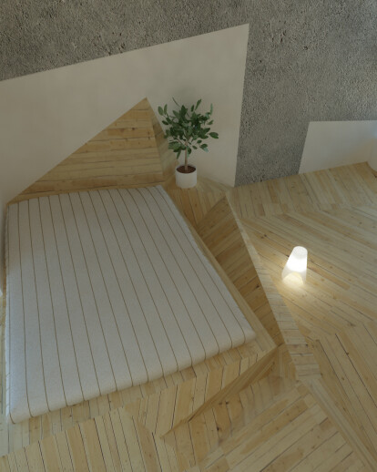 Attic bed-room design