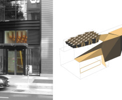 One Kearny Lobby from exterior / diagram