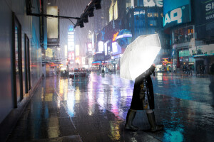 Hi-reflective Umbrella:   Be bright-Be seen at night