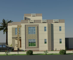 Oman Arabian Beautiful Villa 3D front Elevation Design 2013,
