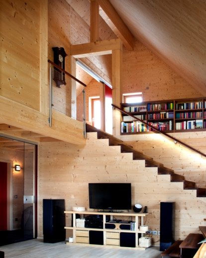 High-tech wooden house