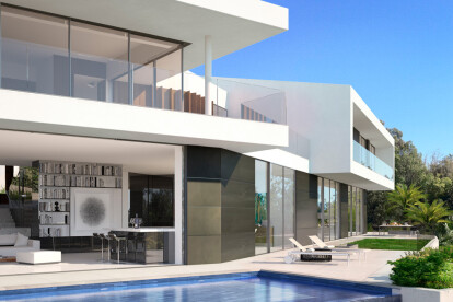 3D rendering of a luxury house in Bel Air