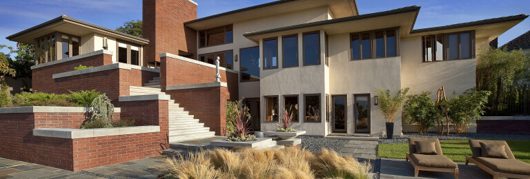 Buckskin Drive Laguna Frank Lloyd Wright Prairie style home exterior