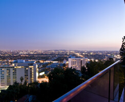 Harold Way Hollywood Hills modern hillside home with city views