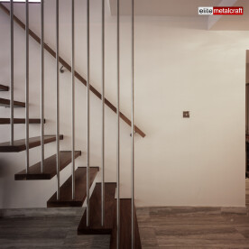 Clarendon Project - Contemporary Straight Staircase, Bespoke Balustrade