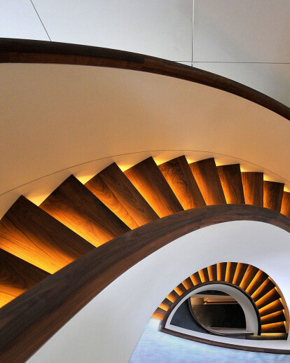 The Little Boltons - Elliptical, Helical Contemporary Staircase