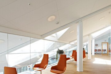 Rockfon® SONAR® acoustic ceiling tiles with microtextured surface Rockfon® SONAR® acoustic ceiling tiles with microtextured surface