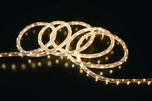 Double sided tape rope light