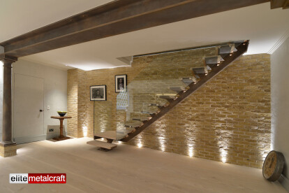 Ladbroke Road Project - Straight Staircase with Glass Balustrade