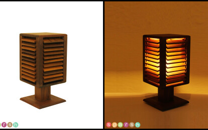 Louvered lamp