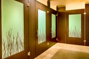 Door Lite Restroom Partition