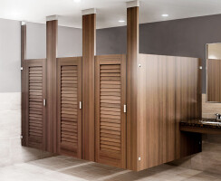 Louvered Restroom Partition
