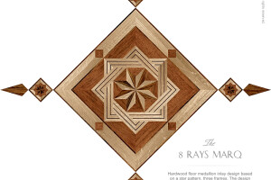 Wood Floor Medallion - 8 RAYS MARQ