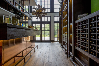 Interior with reclaimed flooring