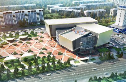 Shopping centre project, Bratsk, visualization.
