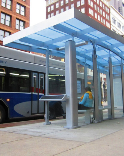 Brasco Partners with COTA and Local CCAD Student to Design 13 New Bus Shelters for Downtown Columbus.
