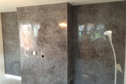 Grey Spatulata Polished Plaster