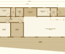 Wooden house floor plan