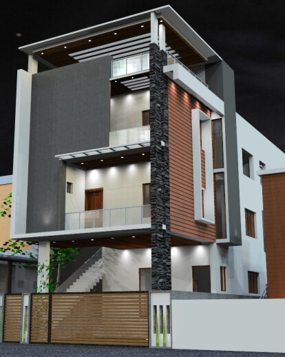 Residential Architecture Design and development for Mr.Karthik Anandan - Nemellichery, Chennai