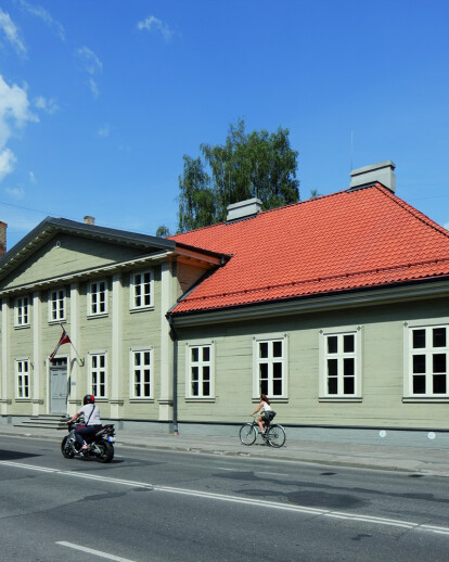 Wooden Building Reconstruction Of Riga School Of Design And Art
