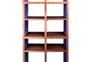 Lacquer & Walnut Bookcase