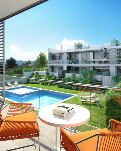 Architectural rendering of dwellings in Ibiza