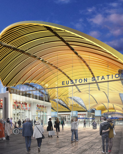 New High Speed Two (HS2) terminal at Euston station