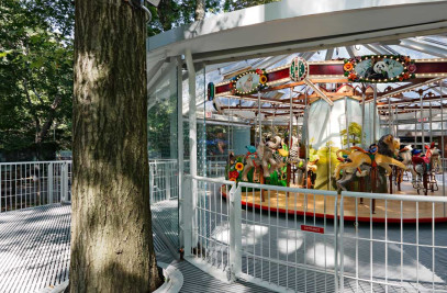 Staten Island Zoo Carousel and Leopard Enclosure