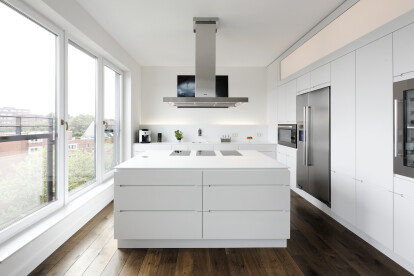 Kitchen island with induction stove