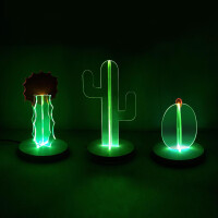 Fluorescent Acrylic Cactus Lamp