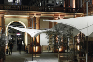 Tessellating canopy system at Frankfurt design festival