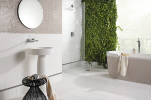 Jasba-LOOP circular glazed porcelain mosaic wall tiles