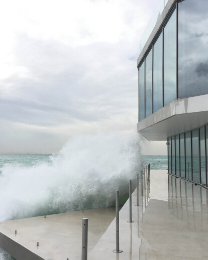 Sculpted House Hovering Over the Mediterranean