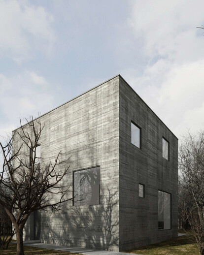 the concrete cube house