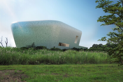 Architectural rendering museum in Panama