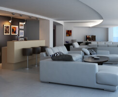 Private Apartment - Living Room 