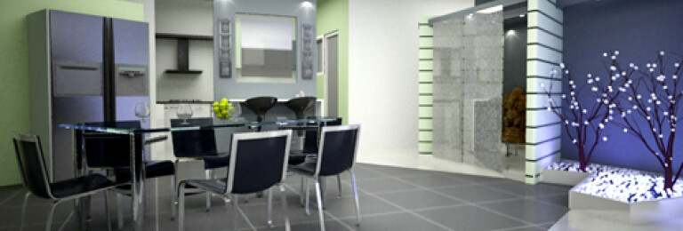 Dining Interior Design with Light Setting
